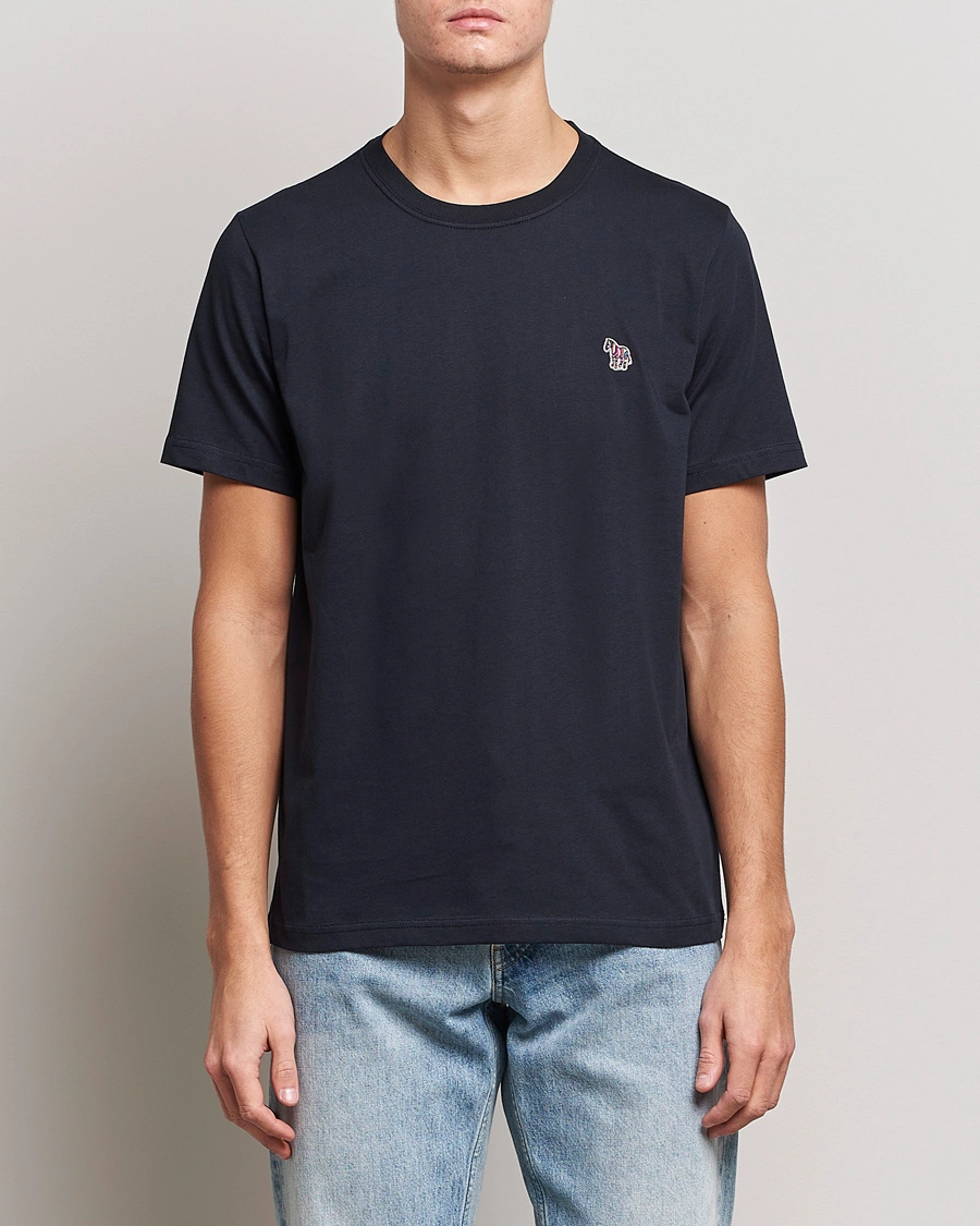 Herre | T-Shirts | PS Paul Smith | Organic Cotton Zebra T-Shirt Navy