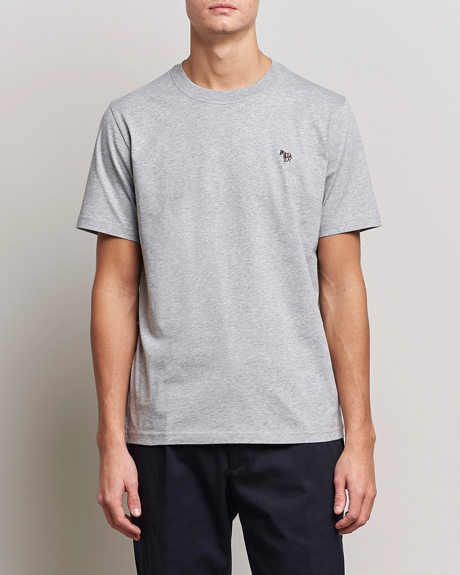 Herre | T-Shirts | PS Paul Smith | Classic Organic Cotton Zebra T-Shirt Grey