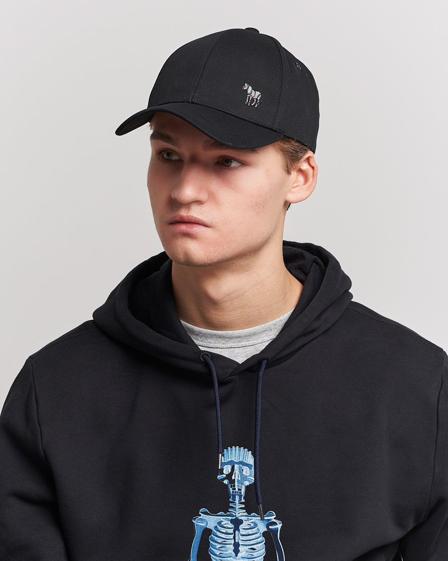 Herre | PS Paul Smith Baseball Zebra Cap Black | PS Paul Smith | Baseball Zebra Cap Black