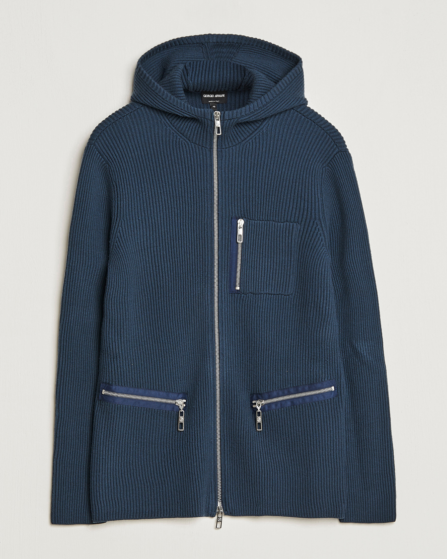 Herre | Trøjer | Giorgio Armani | Cardigan Zip Jacket Navy