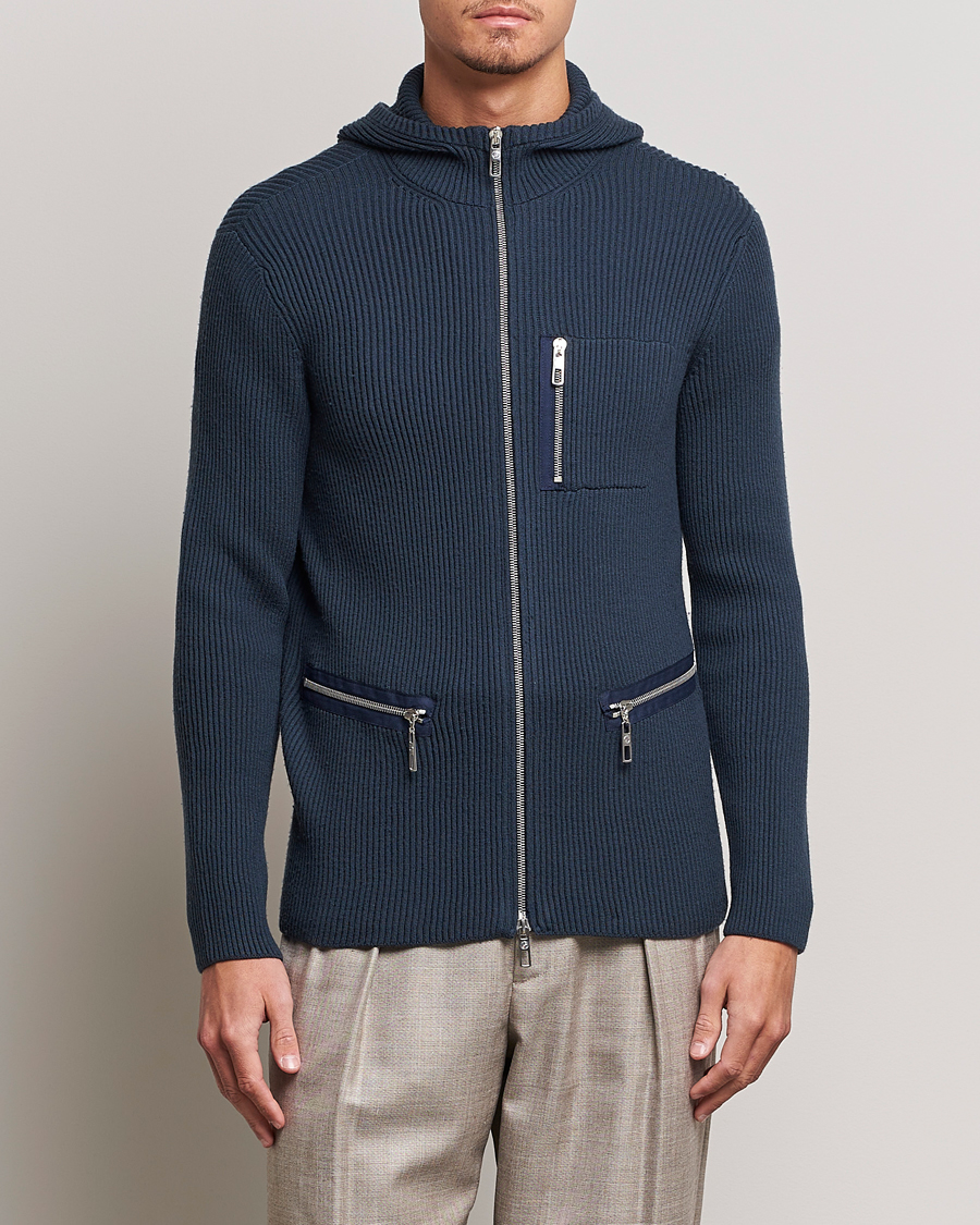 Herre | Trøjer | Giorgio Armani | Cardigan Zip Jacket Navy