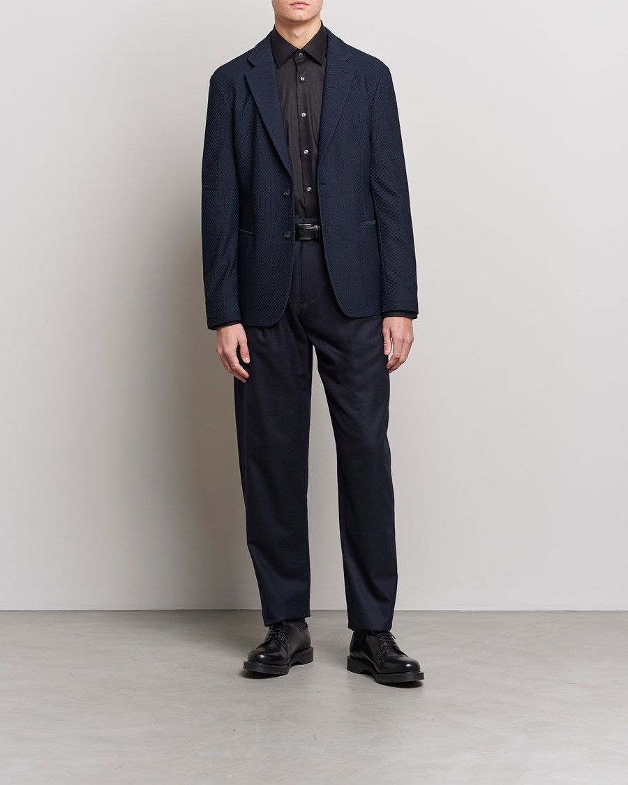 Herre | Blazere & jakker | Giorgio Armani | Single Breasted Mesh Blazer Navy