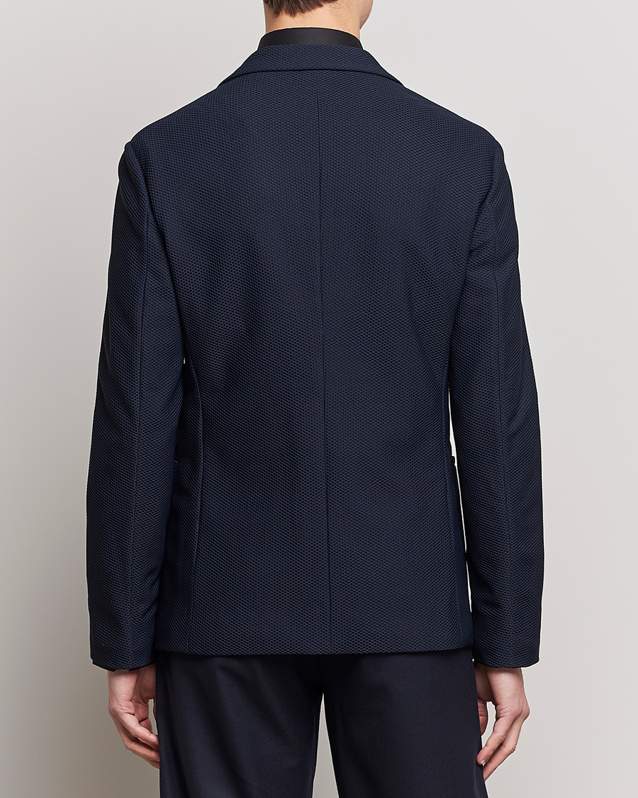 Herre | Blazere & jakker | Giorgio Armani | Single Breasted Mesh Blazer Navy