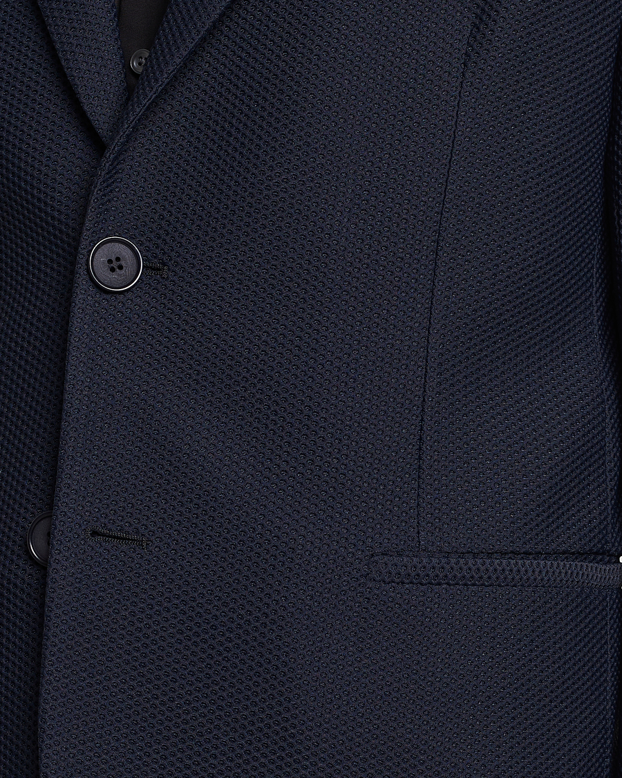 Herre | Blazere & jakker | Giorgio Armani | Single Breasted Mesh Blazer Navy