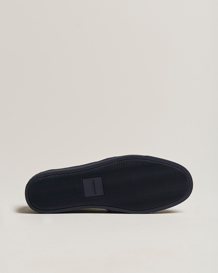 Herre | Giorgio Armani Suede Intrecci Loafers Navy | Giorgio Armani | Suede Intrecci Loafers Navy