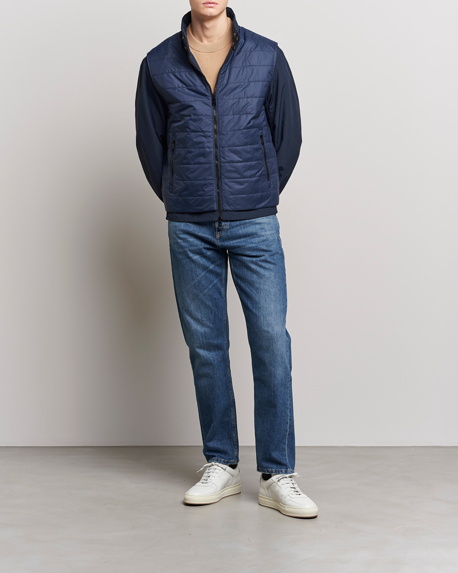 Herre | Jakker | BOSS BLACK | Coshua Hybrid Down Jacket Dark Blue
