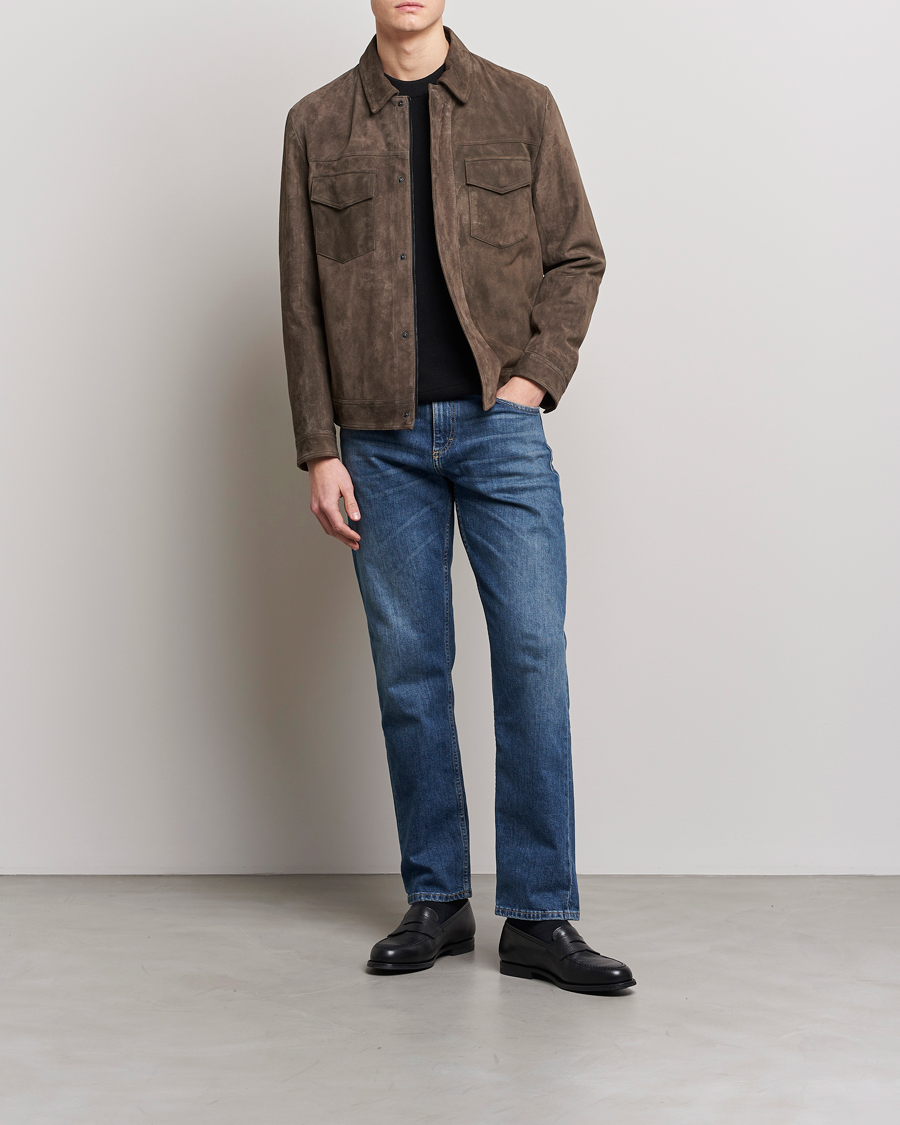 Herre | Jakker | BOSS BLACK | Mucker Suede Jacket Dark Grey