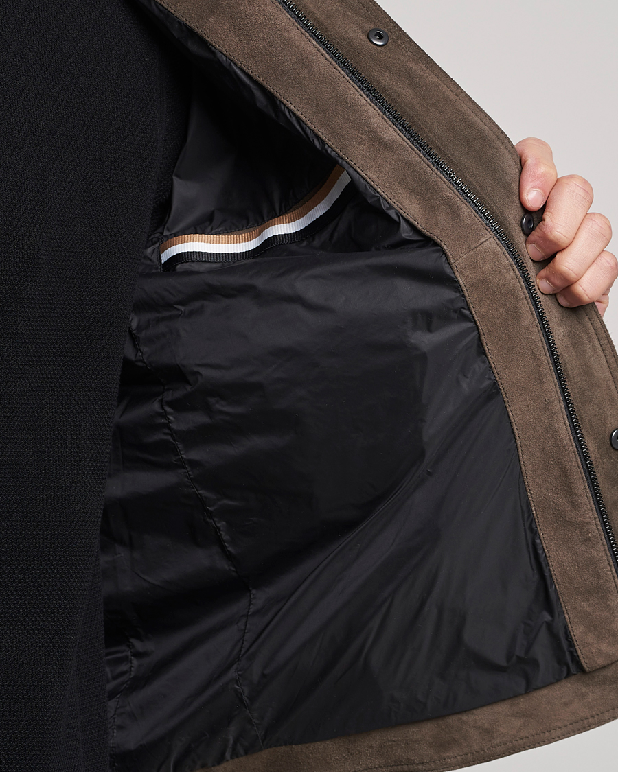Herre | Jakker | BOSS BLACK | Mucker Suede Jacket Dark Grey