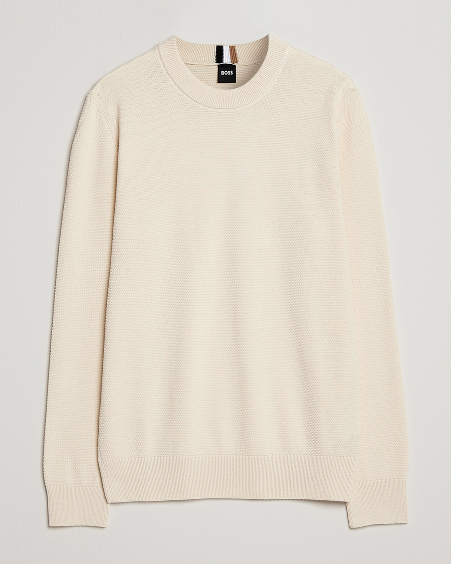 Herre | Trøjer | BOSS BLACK | Ecaio Knitted Sweater Open White
