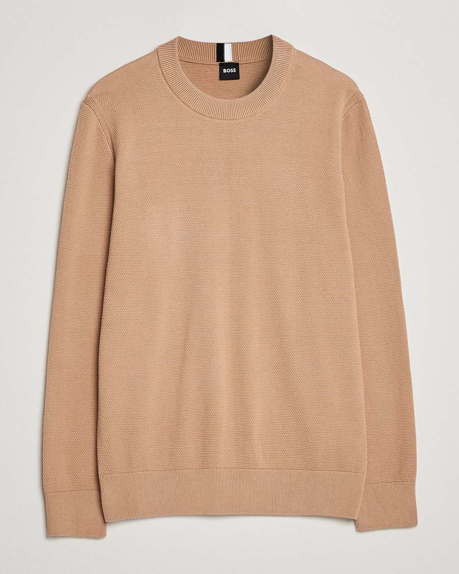 Herre | Trøjer | BOSS BLACK | Ecaio Knitted Sweater Medium Beige