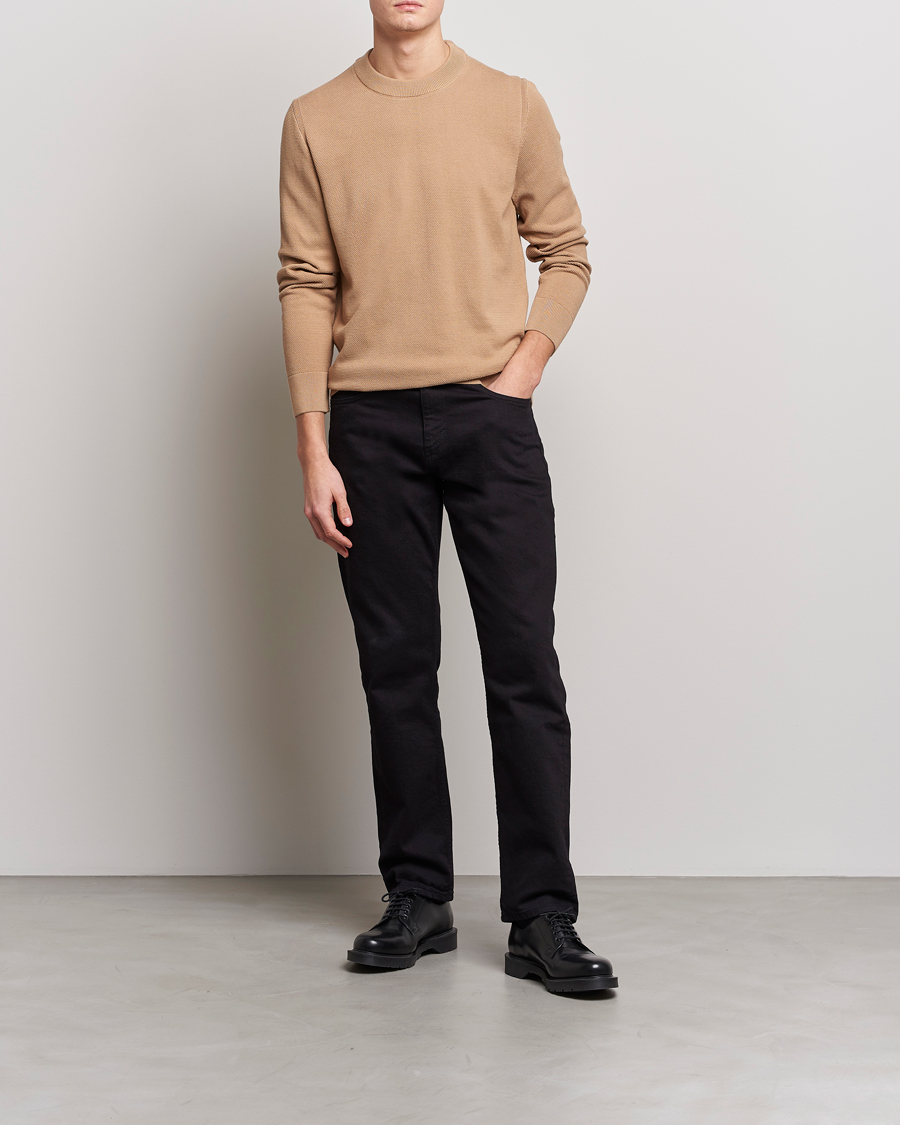Herre | Trøjer | BOSS BLACK | Ecaio Knitted Sweater Medium Beige