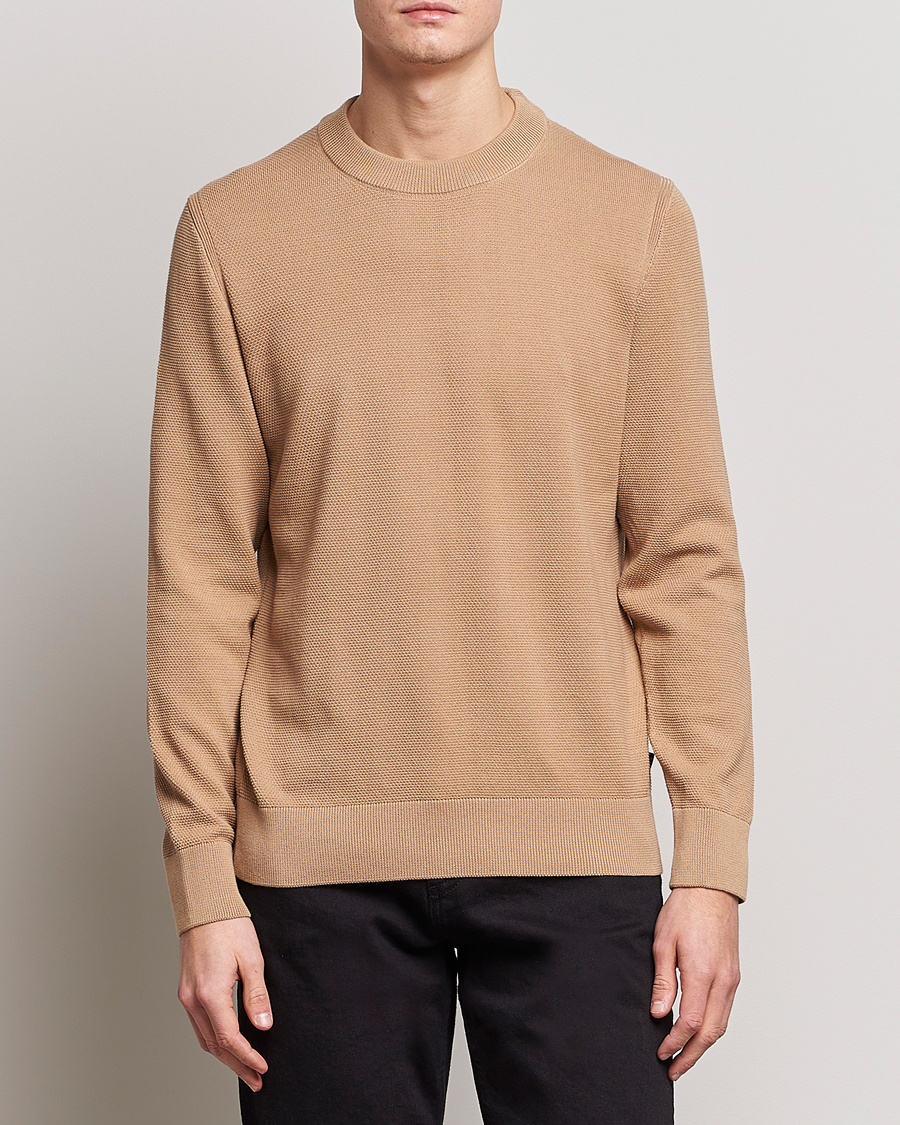 Herre | Tøj | BOSS | Ecaio Knitted Sweater Medium Beige
