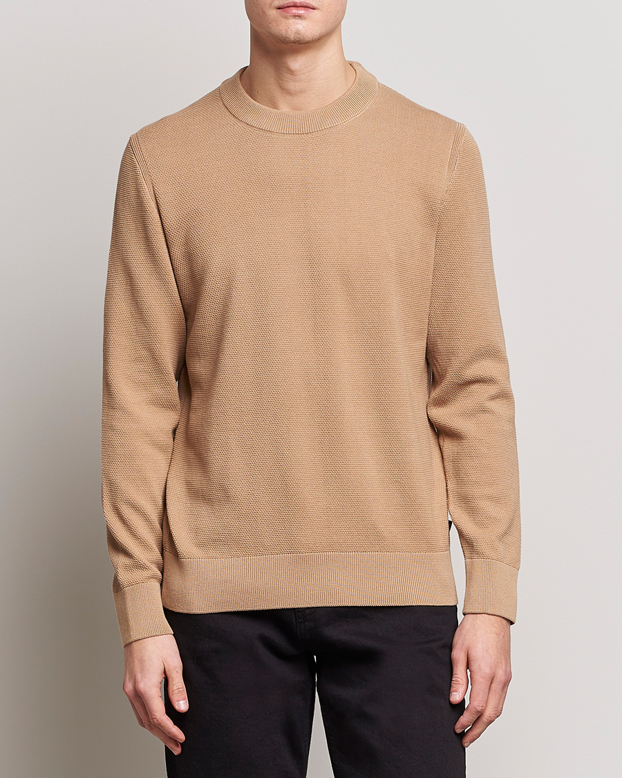 Herre | Trøjer | BOSS BLACK | Ecaio Knitted Sweater Medium Beige