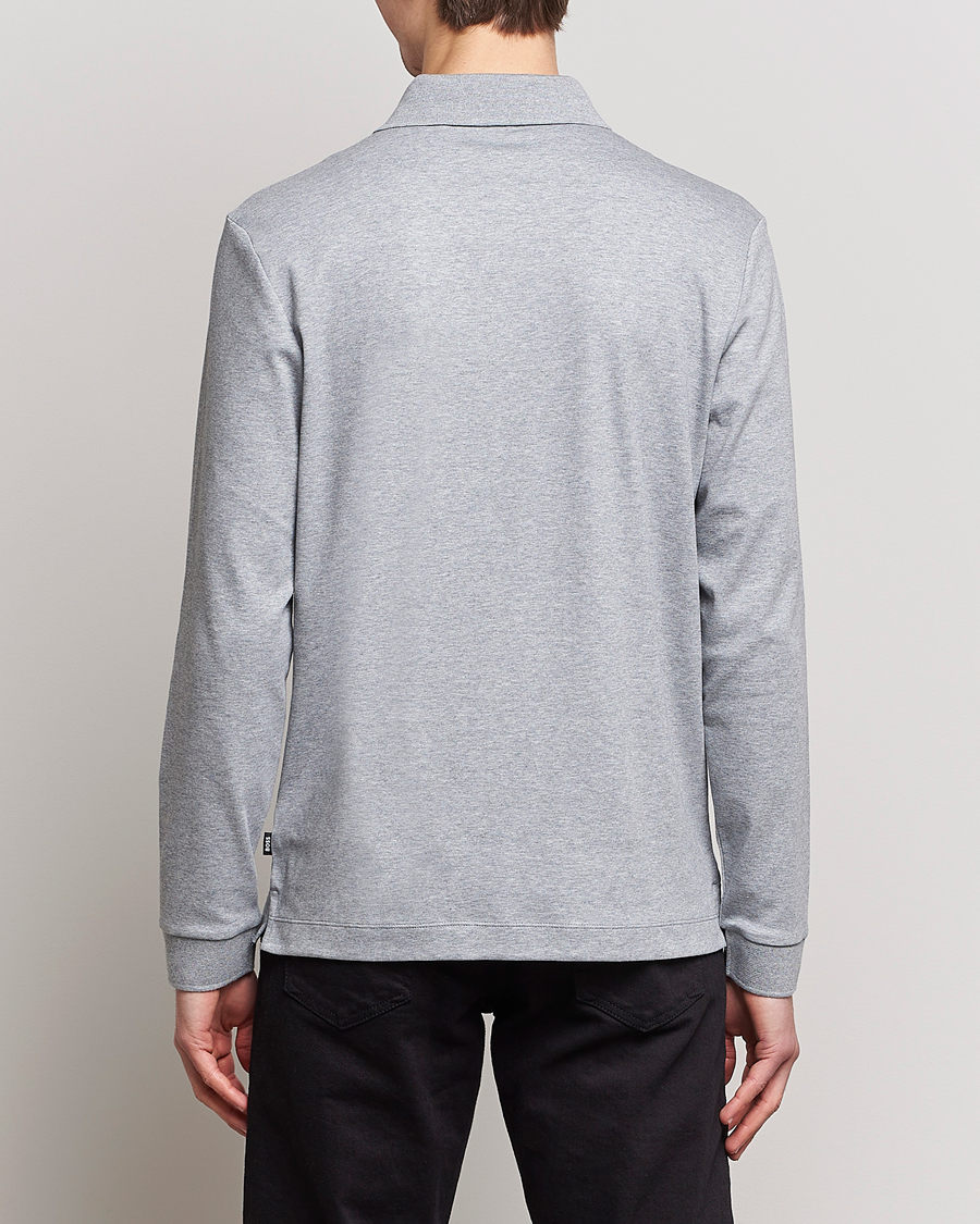 Herre | Trøjer | BOSS BLACK | Pado Knitted Polo Shirt Silver
