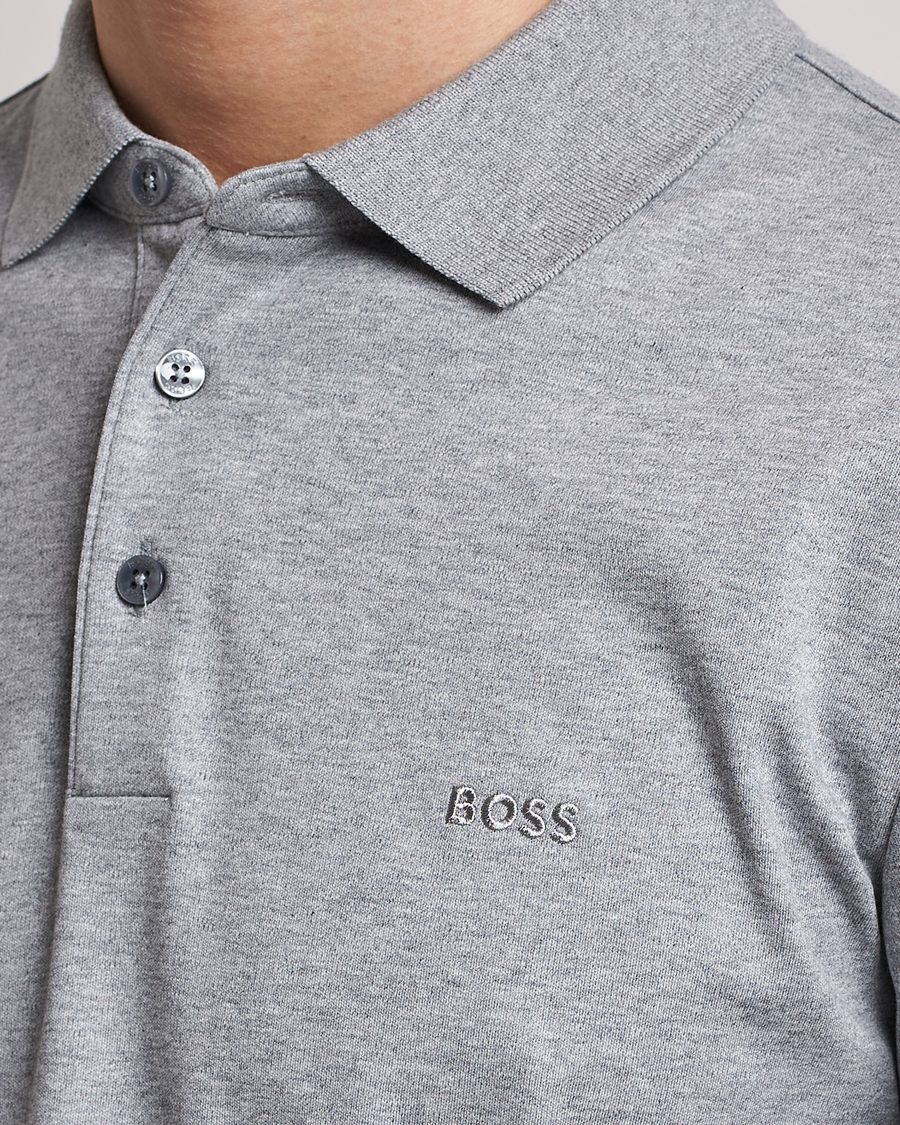 Herre | Trøjer | BOSS BLACK | Pado Knitted Polo Shirt Silver