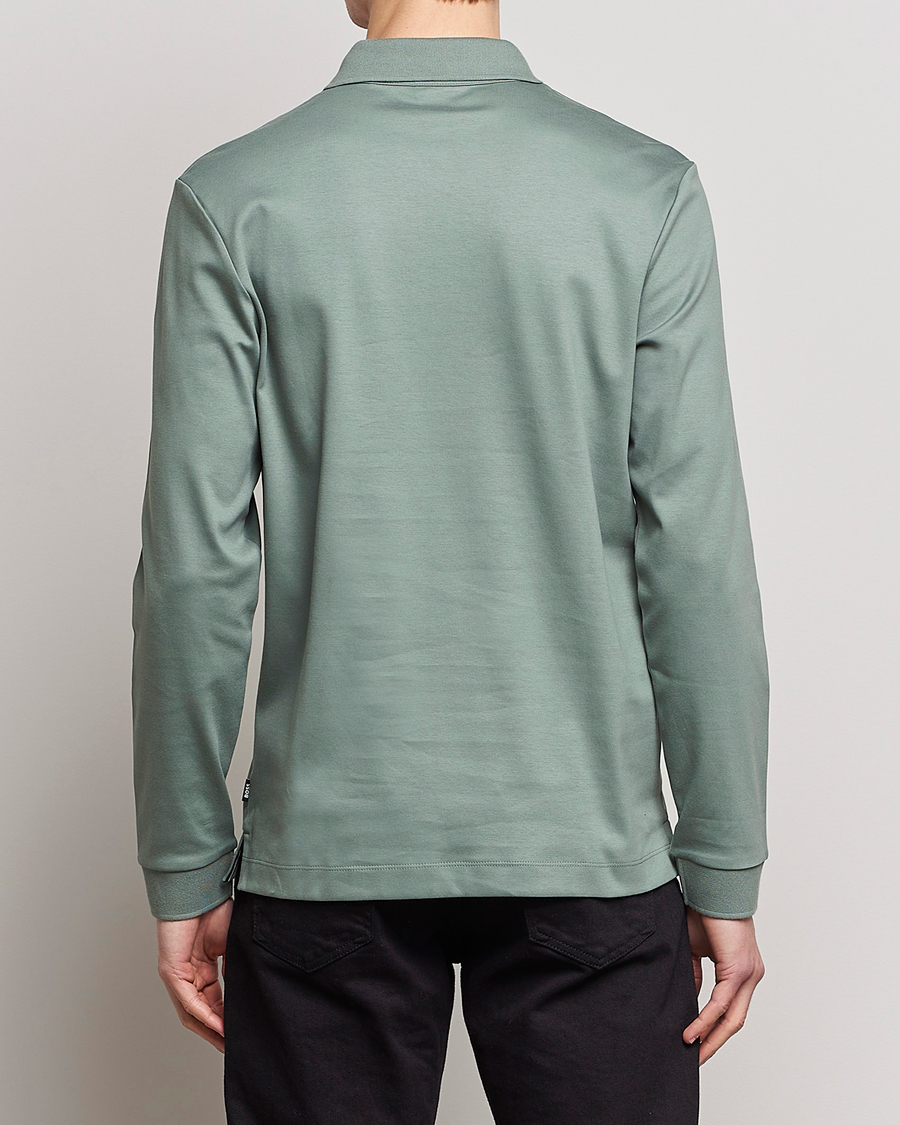 Herre | Trøjer | BOSS BLACK | Pado Knitted Polo Shirt Open Green