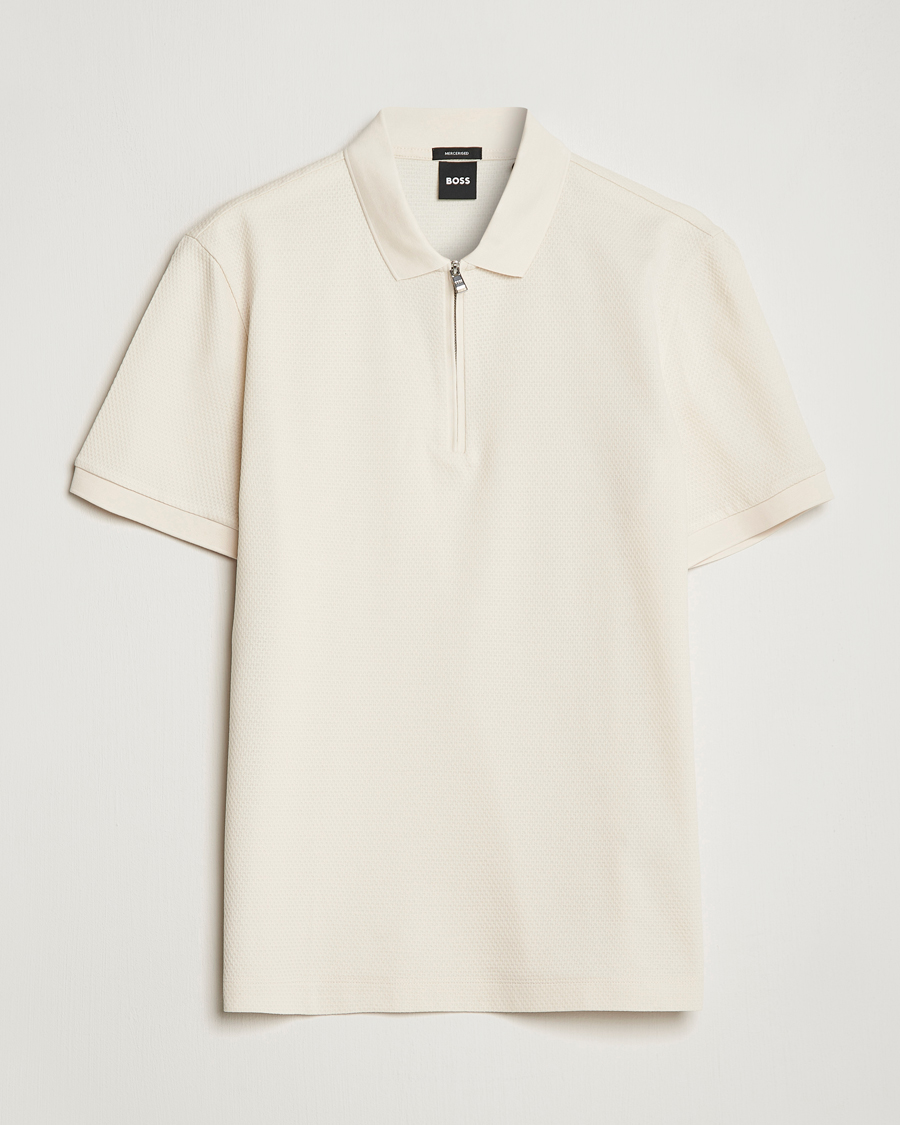 Herre | Polotrøjer | BOSS BLACK | Paras Structured Polo Open White