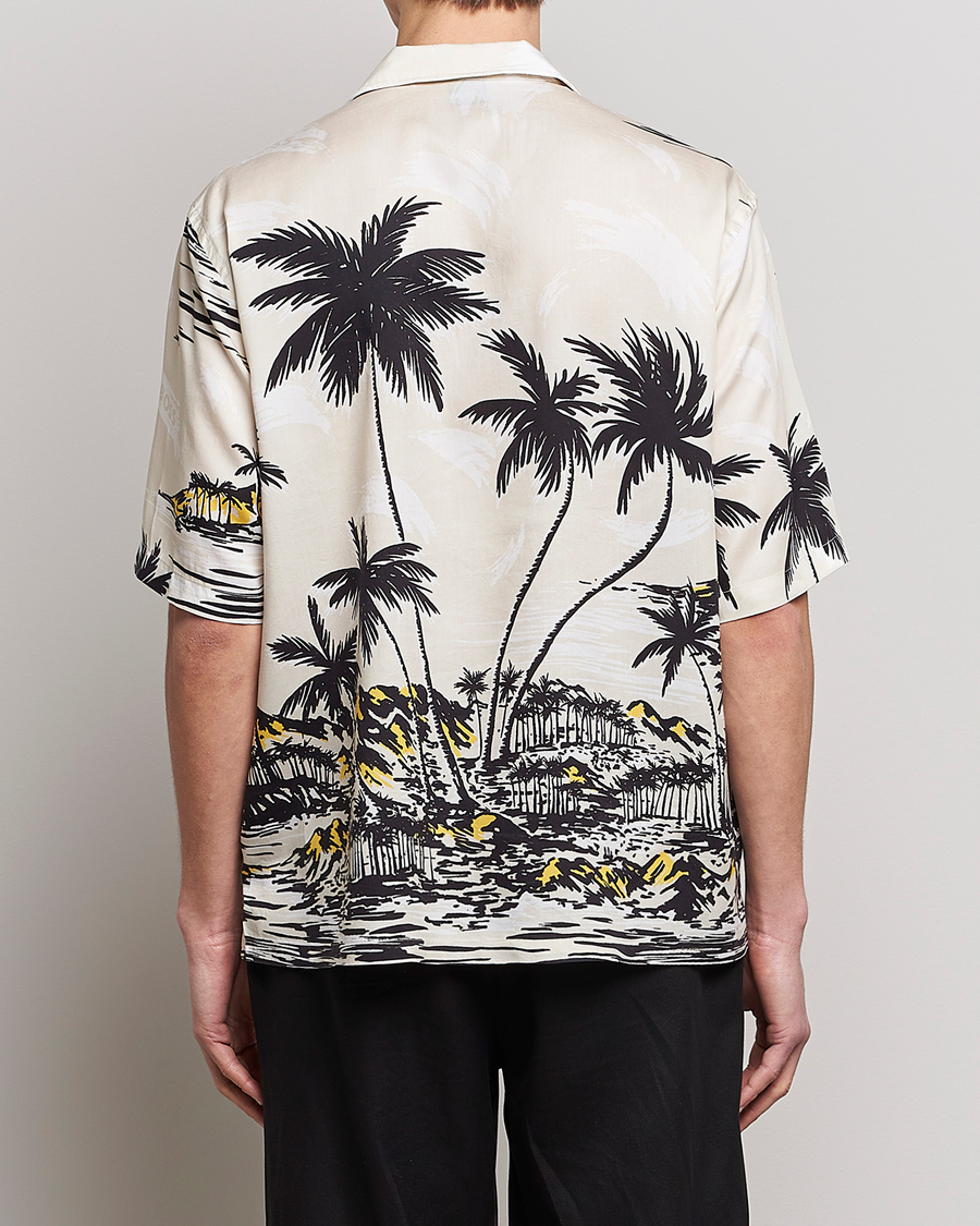 Herre | Skjorter | BOSS BLACK | Lars Printed Resort Collar Shirt Open White