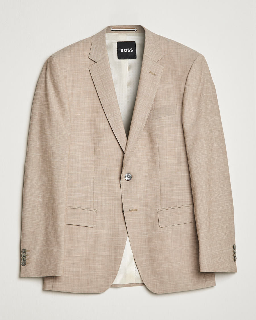 Herre | Blazere & jakker | BOSS BLACK | Huge Wool/Cotton Blazer Light Beige
