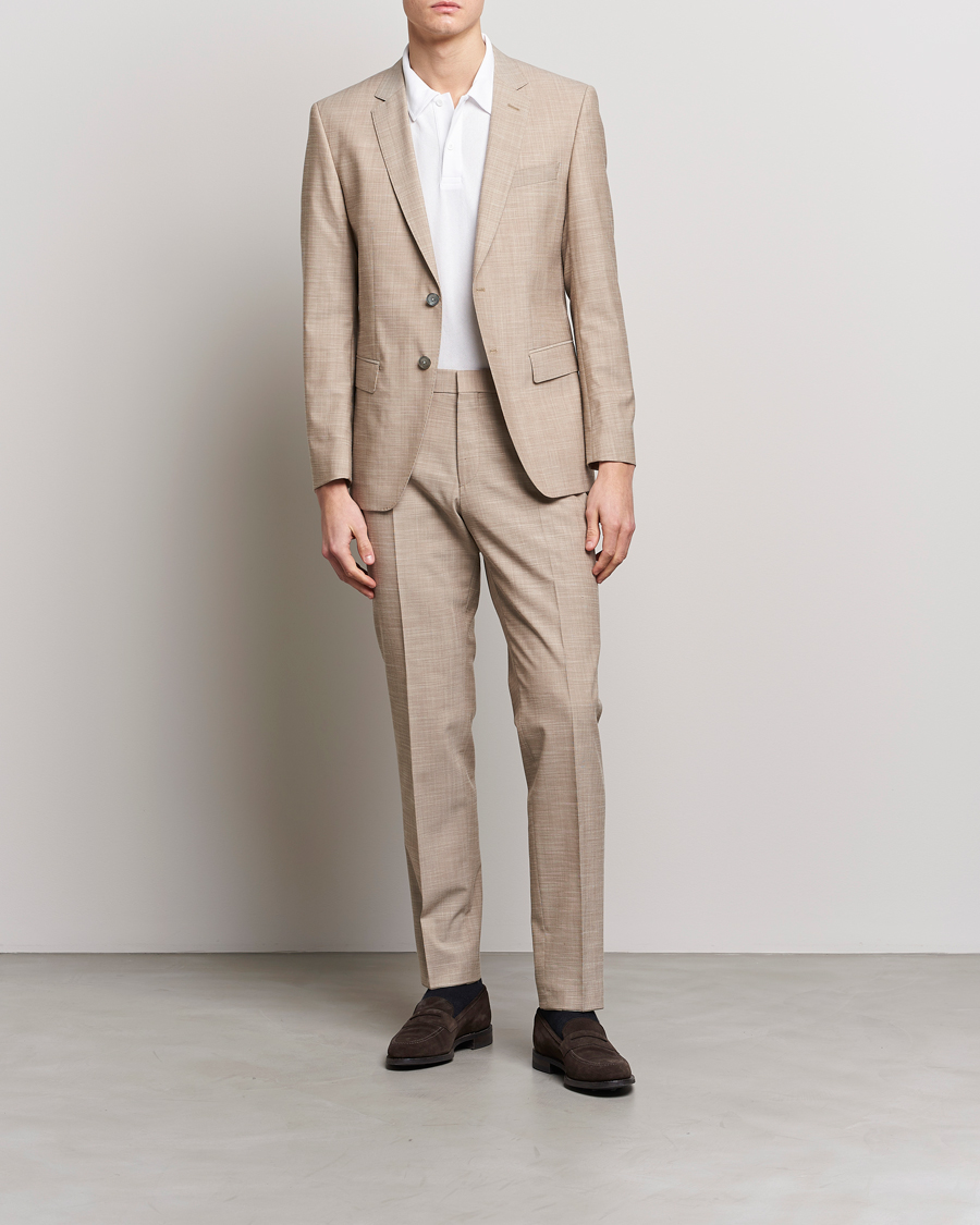 Herre | Blazere & jakker | BOSS BLACK | Huge Wool/Cotton Blazer Light Beige