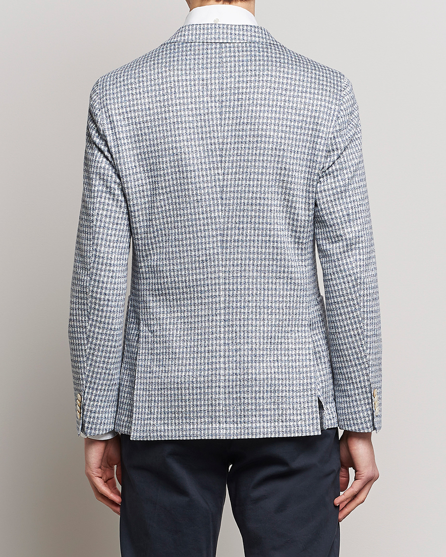 Herre | Blazere & jakker | BOSS BLACK | Hanry Linen/Cotton Structured Blazer Open Blue