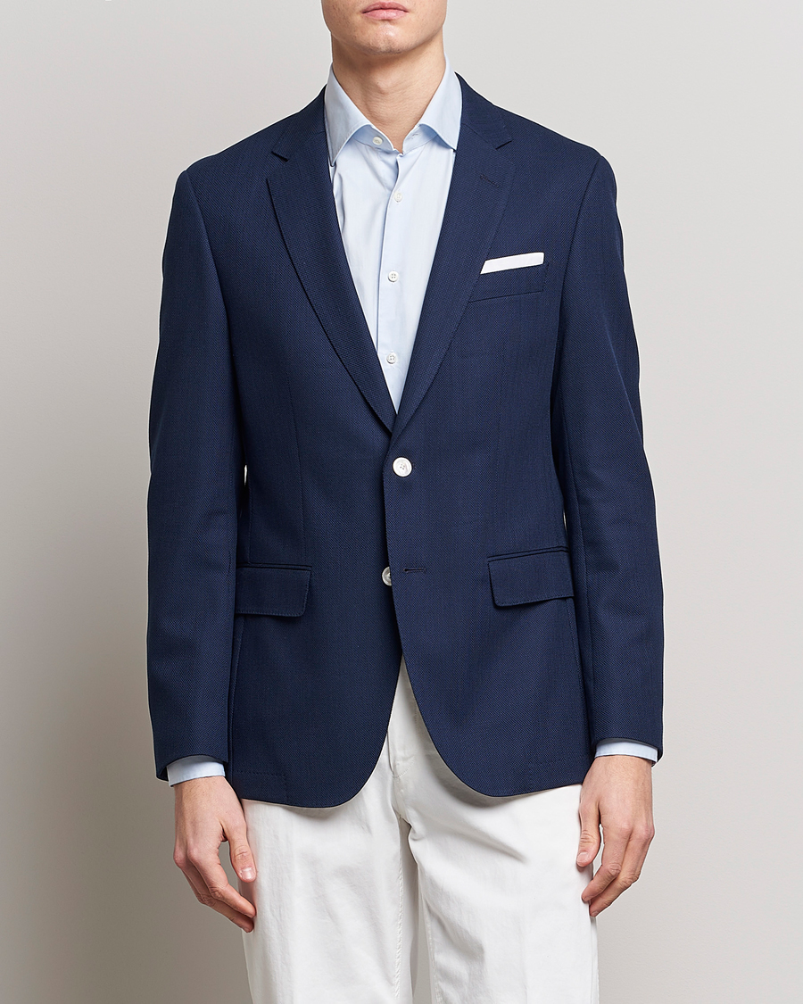 Herre | Blazere & jakker | BOSS BLACK | Hutson Wool/Cotton Club Blazer Dark Blue