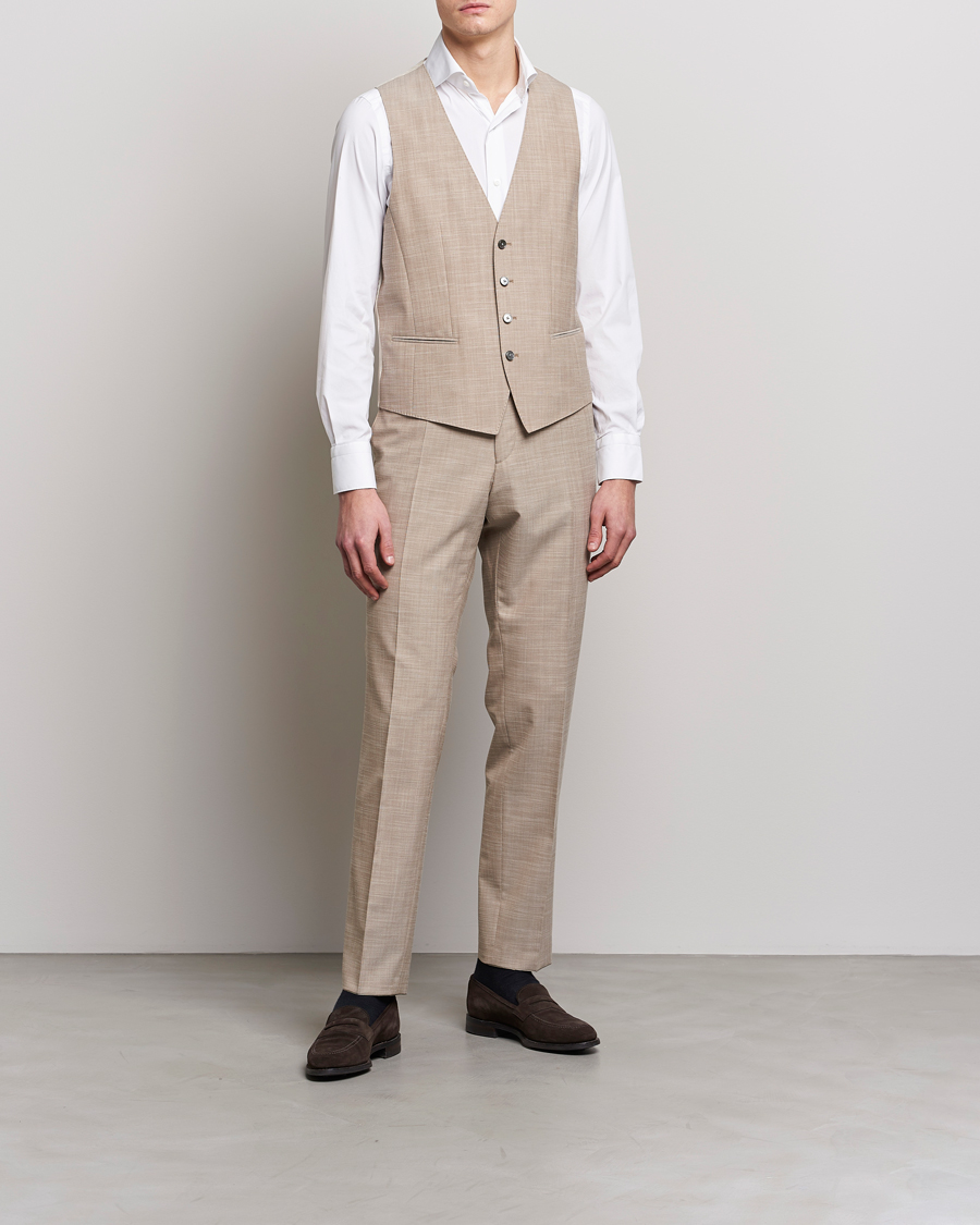 Herre | Blazere & jakker | BOSS BLACK | Huge Wool/Cotton Vest Light Beige