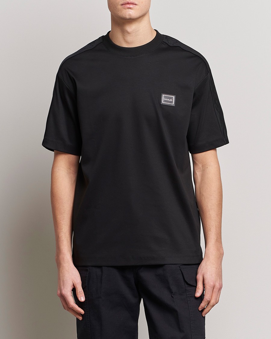 Herre | T-Shirts | HUGO | Dalix Logo Crew Neck T-Shirt Black