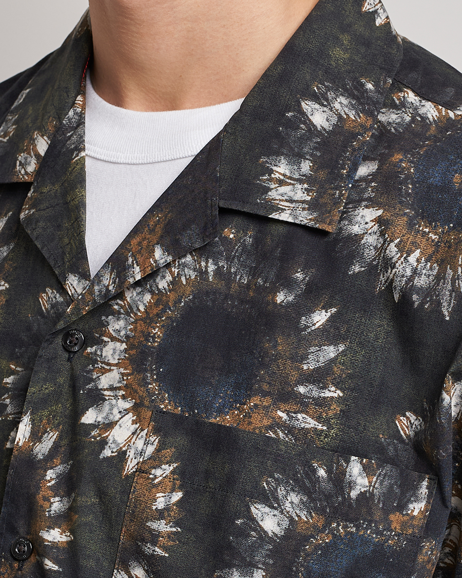 Herre | Skjorter | HUGO | Egeeno Printed Resort Collar Short Sleeve Shirt Green