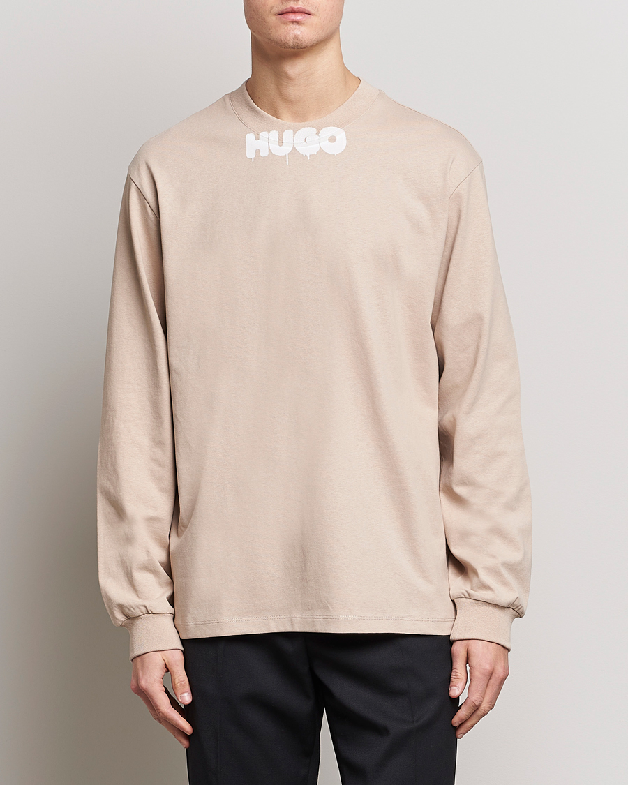 Herre | Trøjer | HUGO | Dotopaxi Logo Crew Neck Sweatshirt Light Beige