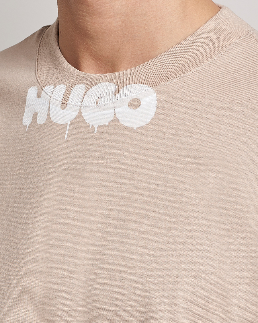 Herre | Trøjer | HUGO | Dotopaxi Logo Crew Neck Sweatshirt Light Beige