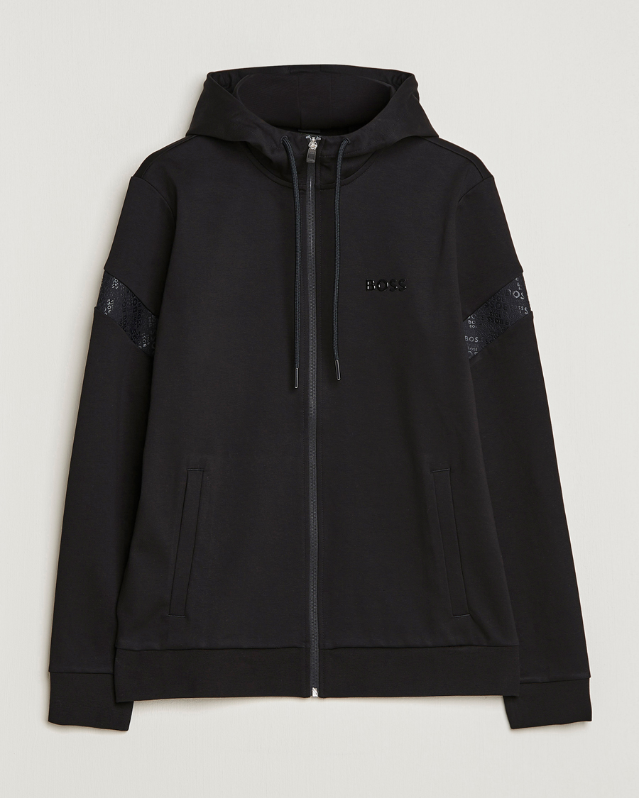Herre | Trøjer | BOSS GREEN | Saggy Mirror Full-Zip Hoodie Black
