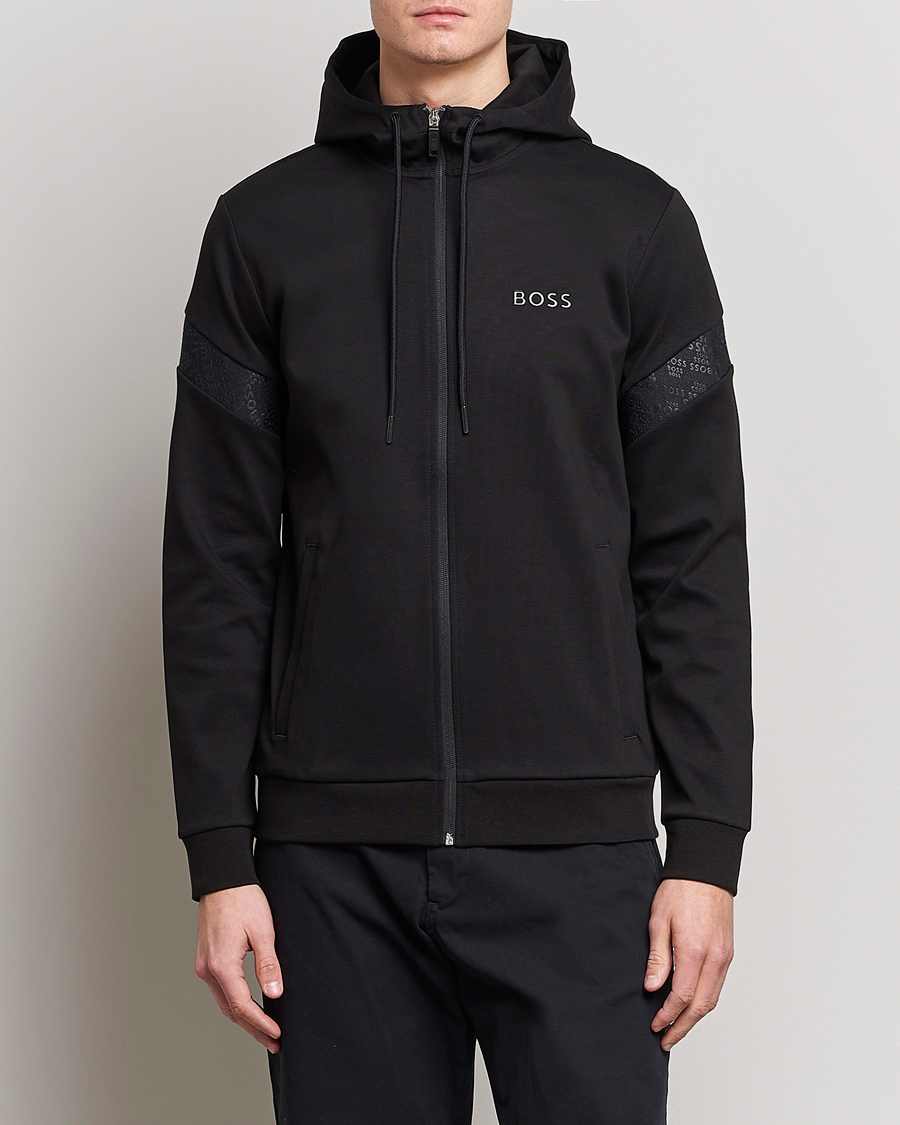 Herre | BOSS GREEN | BOSS GREEN | Saggy Mirror Full-Zip Hoodie Black