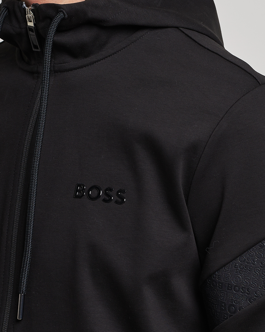 Herre | Trøjer | BOSS GREEN | Saggy Mirror Full-Zip Hoodie Black