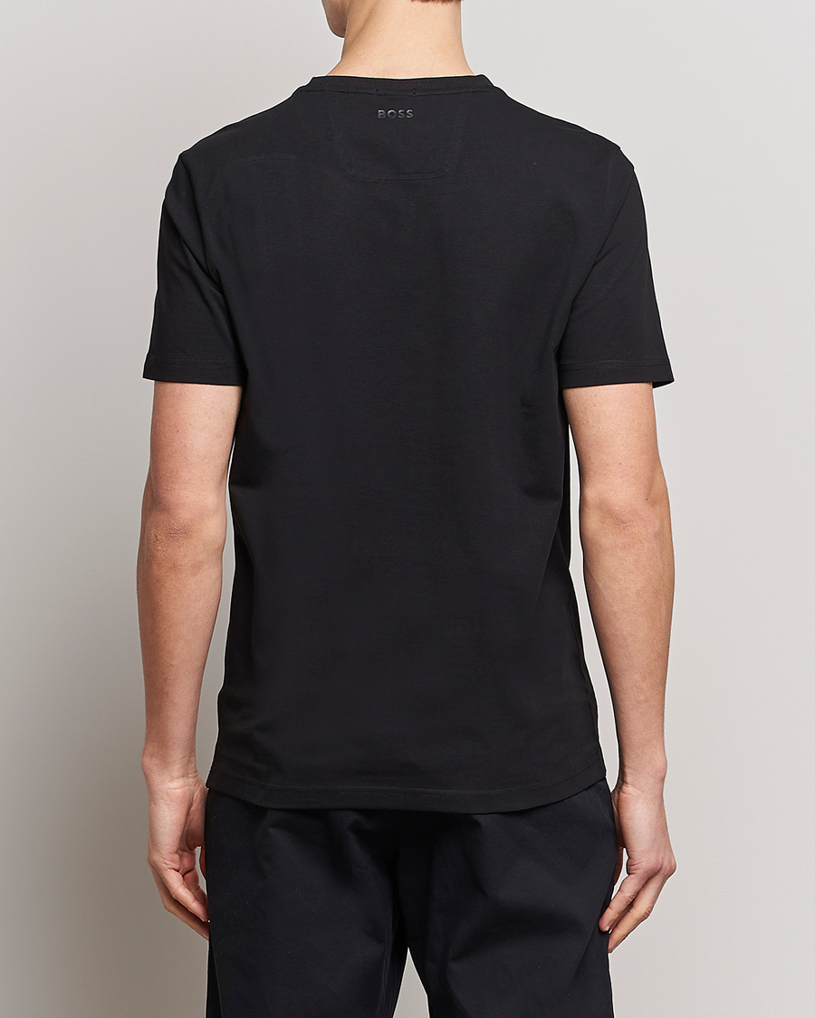 Herre | T-Shirts | BOSS GREEN | Circle Logo Crew Neck T-Shirt Black
