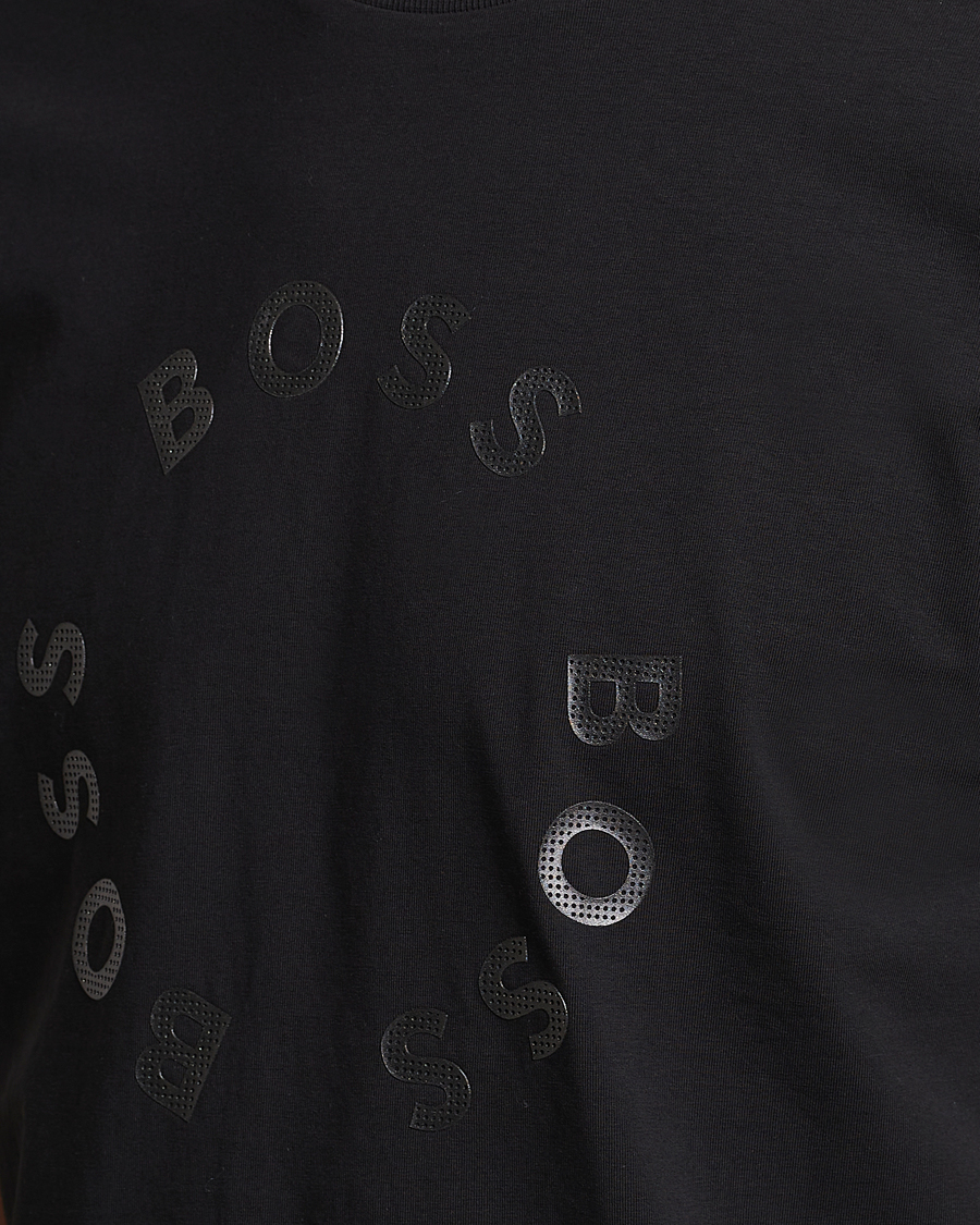 Herre | T-Shirts | BOSS GREEN | Circle Logo Crew Neck T-Shirt Black