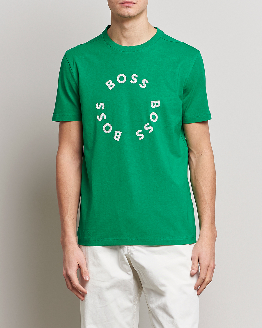 Herre | BOSS GREEN | BOSS GREEN | Circle Logo Crew Neck T-Shirt Open Green