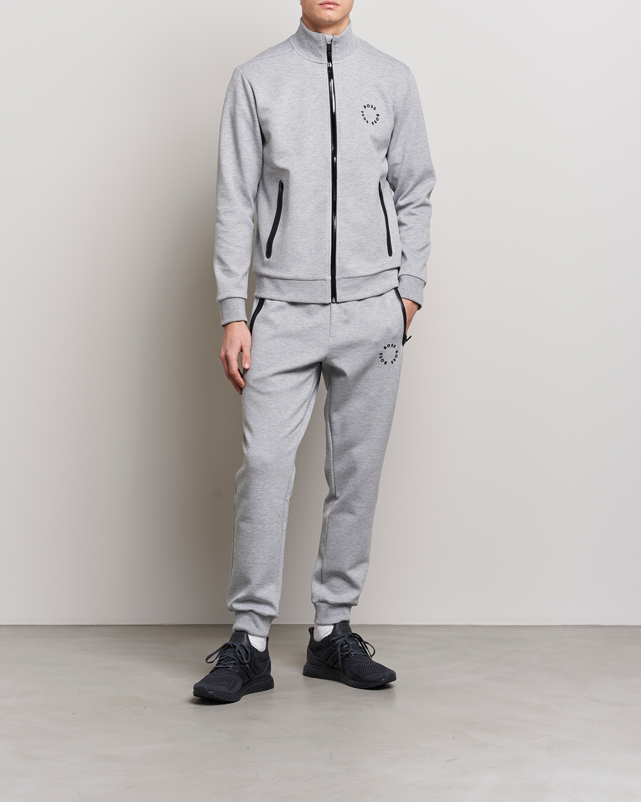 Herre | Trøjer | BOSS GREEN | Skaz Full-Zip Light Grey