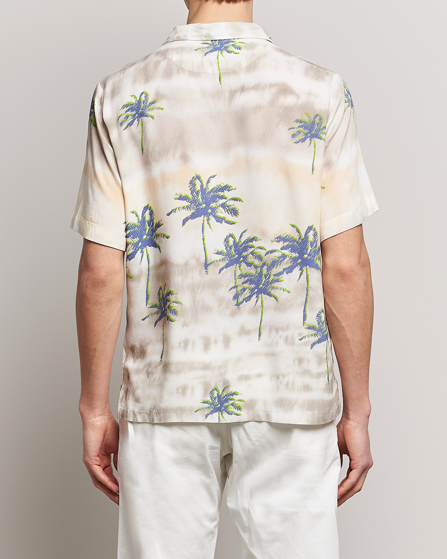 Herre | Skjorter | BOSS ORANGE | Rayer Resort Collar Printed Short Sleeve Shirt Bei