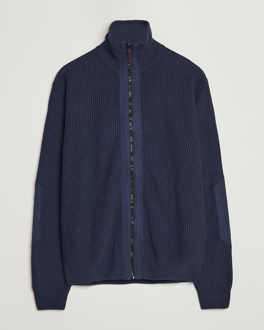 Herre | Trøjer | BOSS ORANGE | Abinero Knitted Full-Zip Dark Blue
