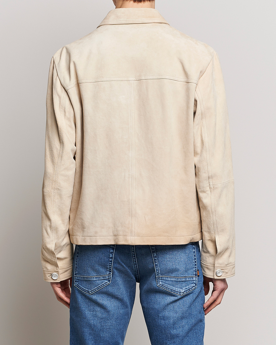 Herre | Jakker | BOSS ORANGE | Jaked Suede Jacket Light Beige