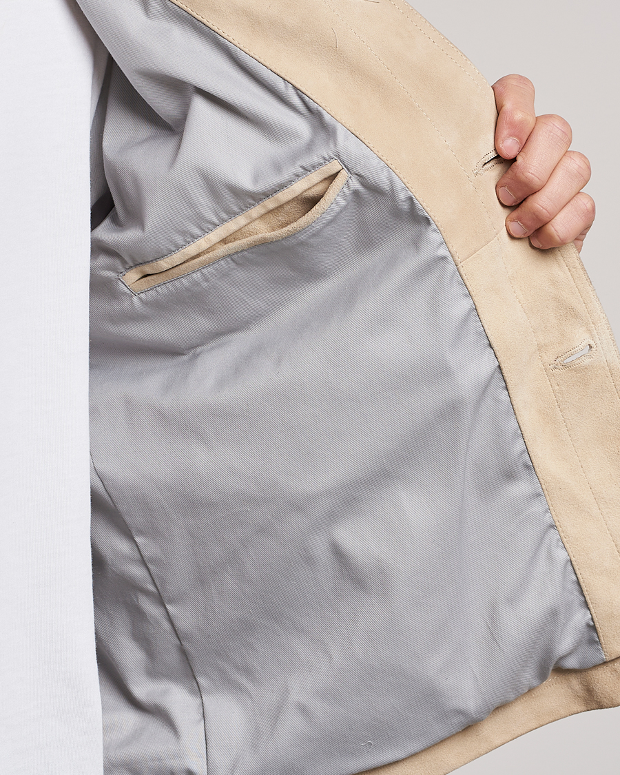 Herre | Jakker | BOSS ORANGE | Jaked Suede Jacket Light Beige