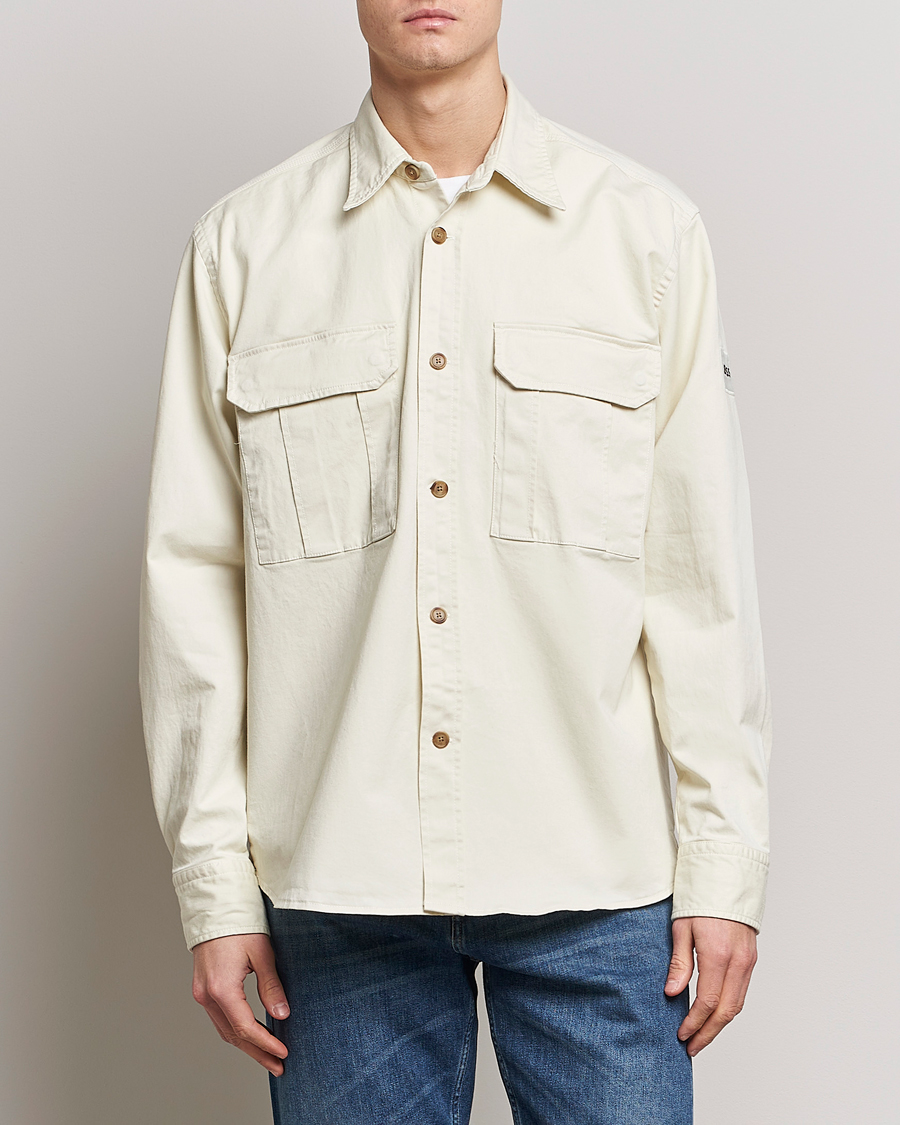 Herre | Skjorter | BOSS ORANGE | Lisel Pocket Overshirt Light Beige