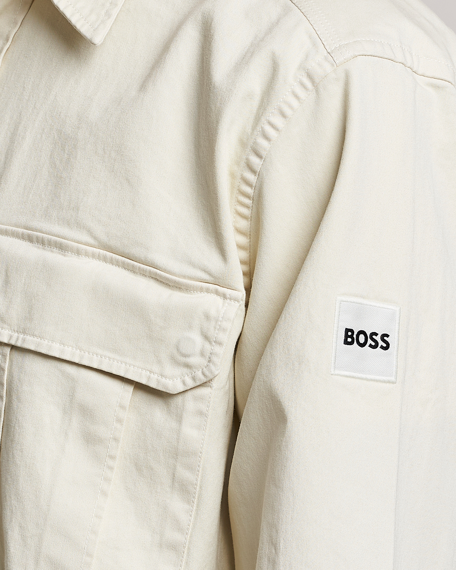Herre | Skjorter | BOSS ORANGE | Lisel Pocket Overshirt Light Beige