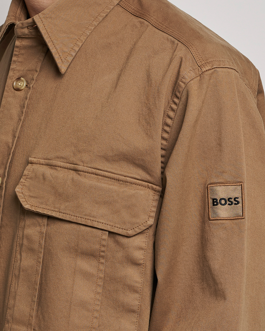 Herre | Skjorter | BOSS ORANGE | Lisel Pocket Overshirt Open Beige