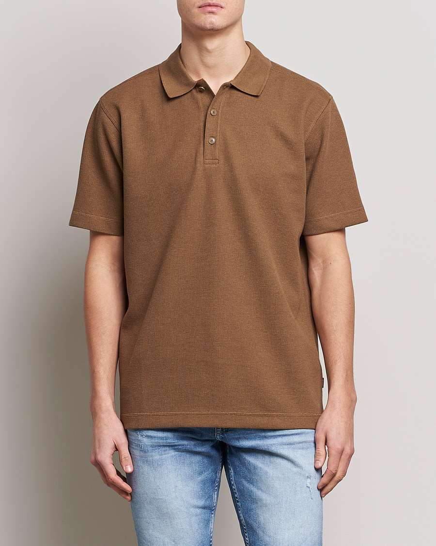 Herre | Polotrøjer | BOSS ORANGE | Petempesto Knitted Polo Open Beige