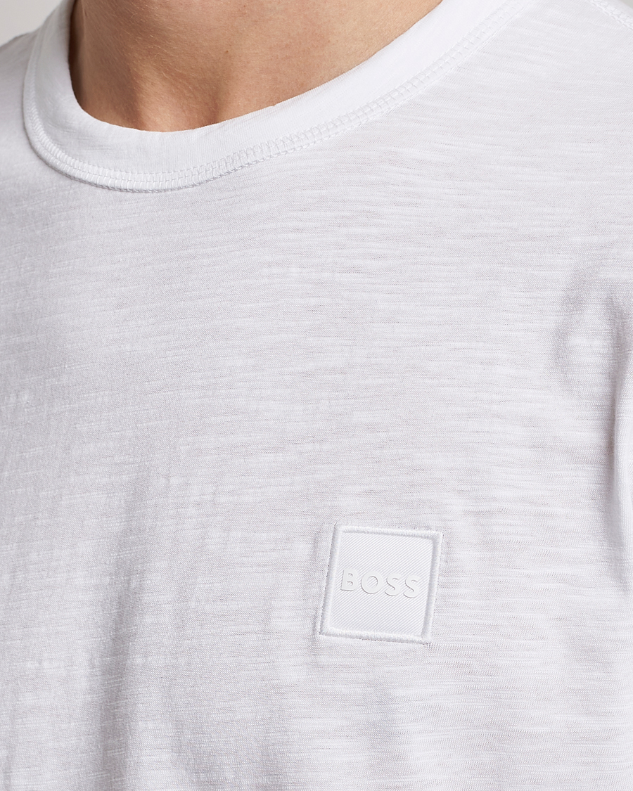 Herre | T-Shirts | BOSS ORANGE | Tegood Slub Crew Neck T-Shirt White