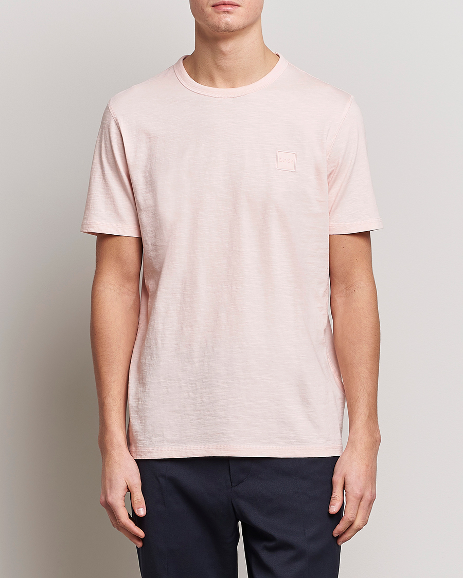 Herre | T-Shirts | BOSS ORANGE | Tegood Slub Crew Neck T-Shirt Open Pink