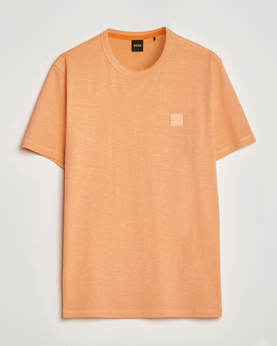 Herre | T-Shirts | BOSS ORANGE | Tegood Slub Crew Neck T-Shirt Pastel Orange