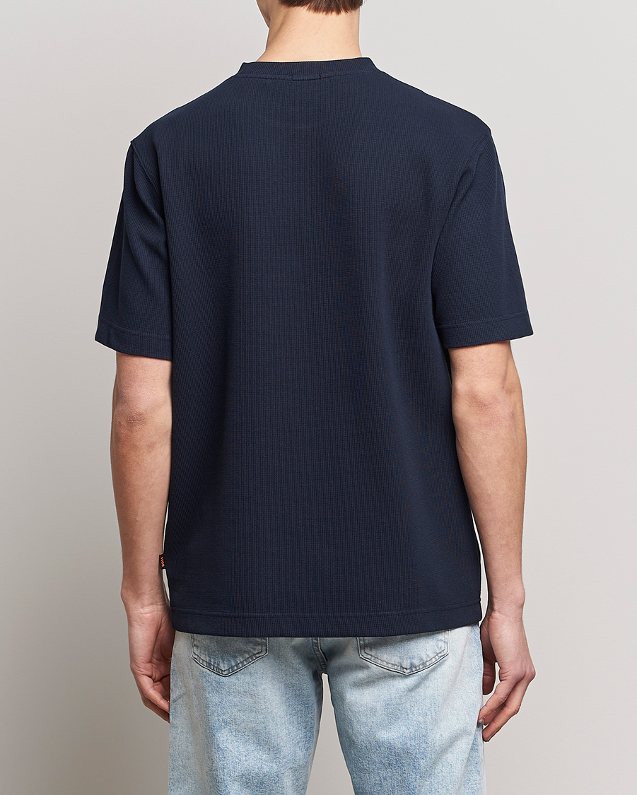 Herre | T-Shirts | BOSS ORANGE | Tempesto Knitted Crew Neck T-Shirt Dark Blue
